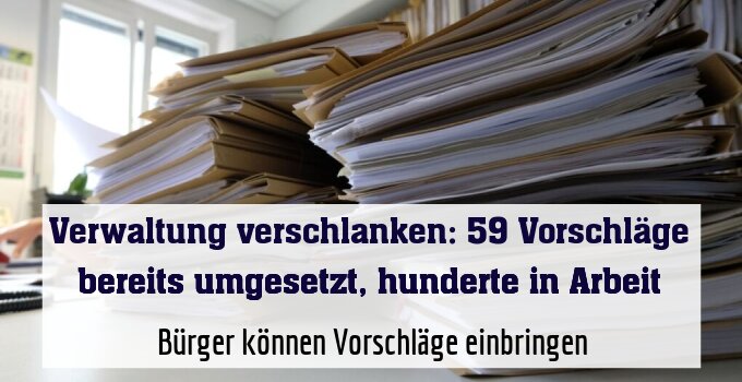  Bürger können Vorschläge einbringen