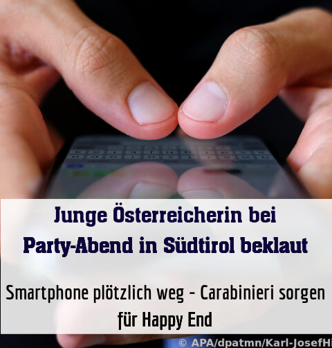 Smartphone plötzlich weg - Carabinieri sorgen für Happy End