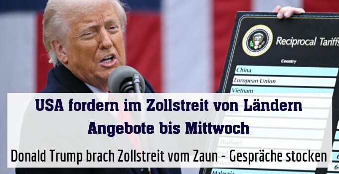 Donald Trump brach Zollstreit vom Zaun - Gespräche stocken