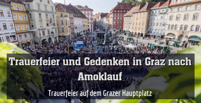 Trauerfeier auf dem Grazer Hauptplatz