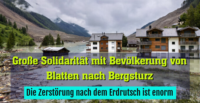 Die Zerstörung nach dem Erdrutsch ist enorm