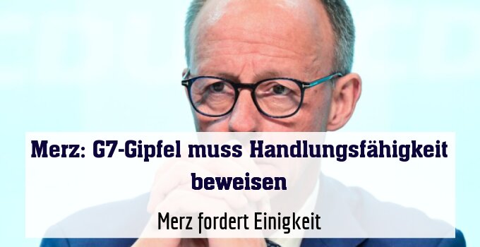 Merz fordert Einigkeit