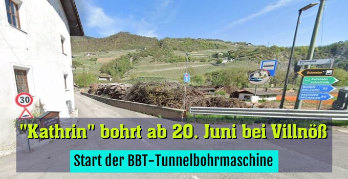 Start der BBT-Tunnelbohrmaschine