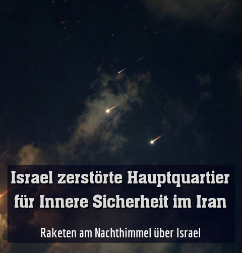 Raketen am Nachthimmel über Israel