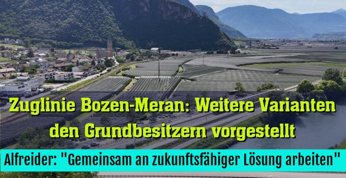 Alfreider: "Gemeinsam an zukunftsfähiger Lösung arbeiten"