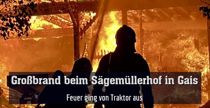 Feuer ging von Traktor aus