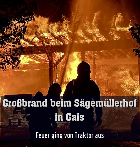Feuer ging von Traktor aus