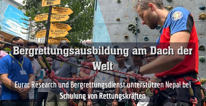Eurac Research und Bergrettungsdienst unterstützen Nepal bei Schulung von Rettungskräften
