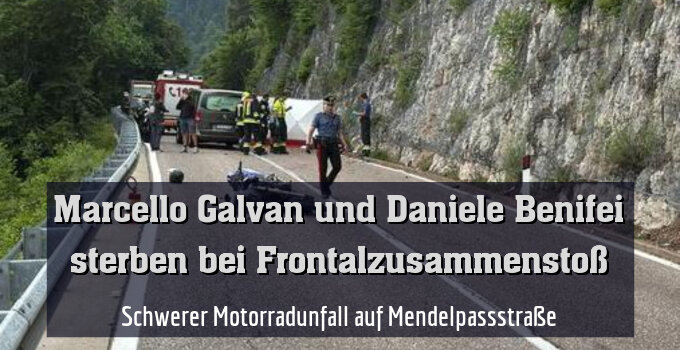 Schwerer Motorradunfall auf Mendelpassstraße