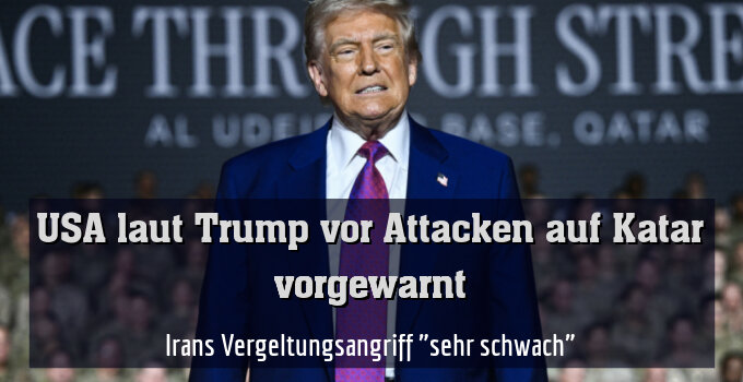 Irans Vergeltungsangriff "sehr schwach"