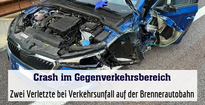 Zwei Verletzte bei Verkehrsunfall auf der Brennerautobahn