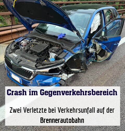 Zwei Verletzte bei Verkehrsunfall auf der Brennerautobahn