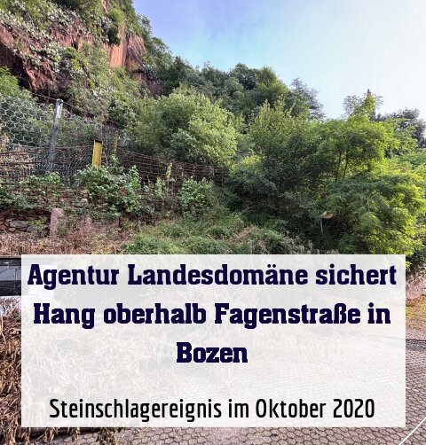 Steinschlagereignis im Oktober 2020