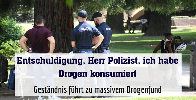 Geständnis führt zu massivem Drogenfund