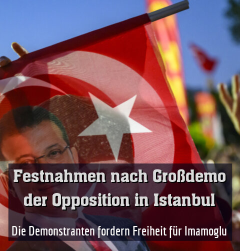 Die Demonstranten fordern Freiheit für Imamoglu