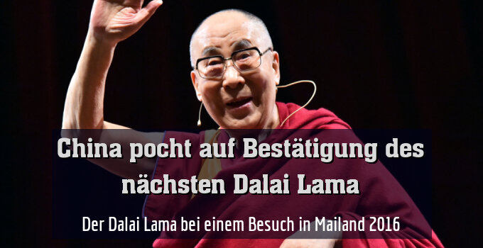 Der Dalai Lama bei einem Besuch in Mailand 2016