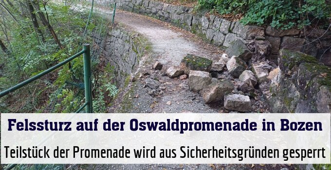 Teilstück der Promenade wird aus Sicherheitsgründen gesperrt