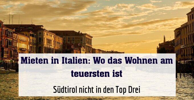 Südtirol nicht in den Top Drei