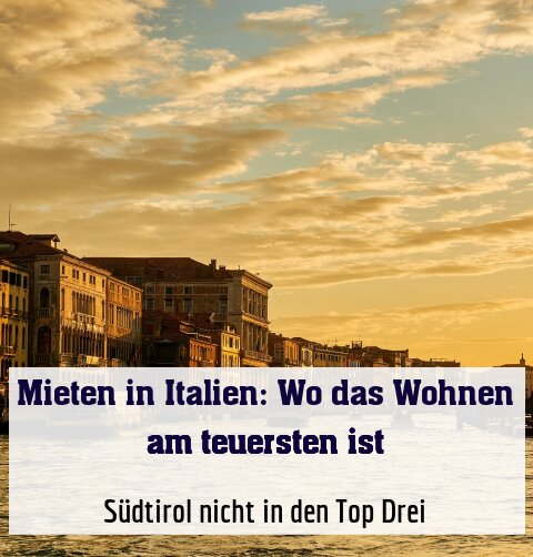 Südtirol nicht in den Top Drei