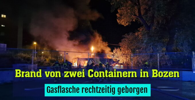 Gasflasche rechtzeitig geborgen