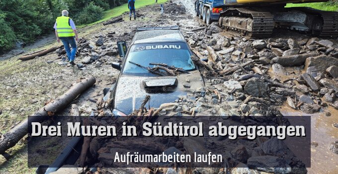 Aufräumarbeiten laufen