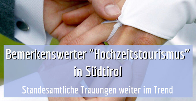 Standesamtliche Trauungen weiter im Trend