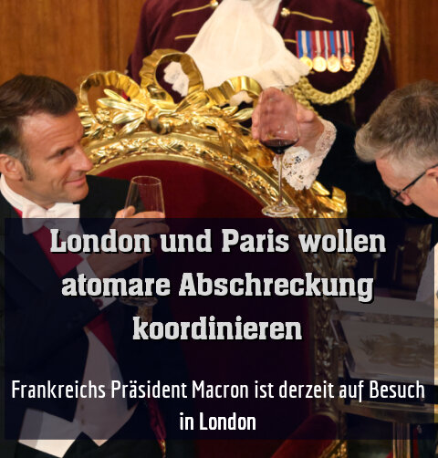 Frankreichs Präsident Macron ist derzeit auf Besuch in London