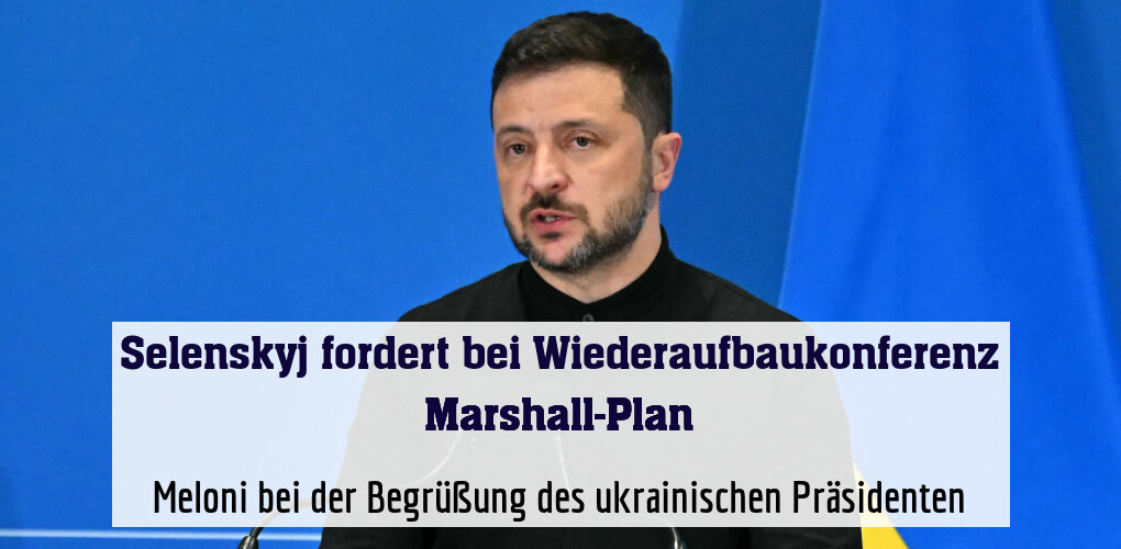 Selenskyj bei der Konferenz in Rom