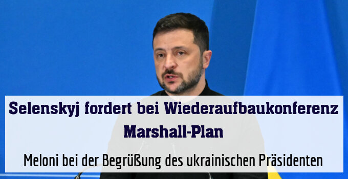 Selenskyj bei der Konferenz in Rom