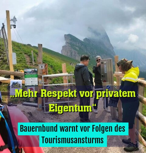 Bauernbund warnt vor Folgen des Tourismusansturms