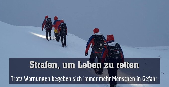 Trotz Warnungen begeben sich immer mehr Menschen in Gefahr