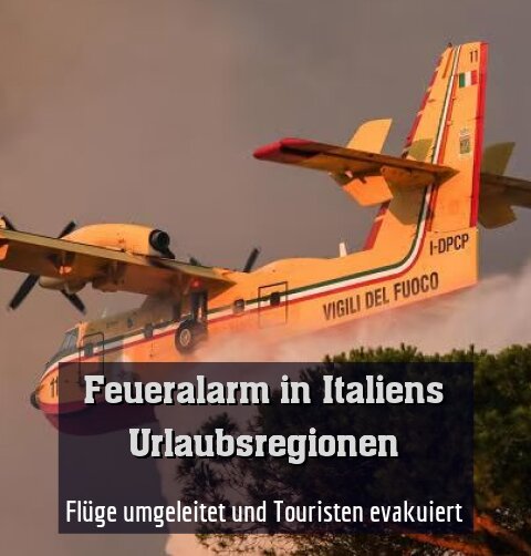 Flüge umgeleitet und Touristen evakuiert