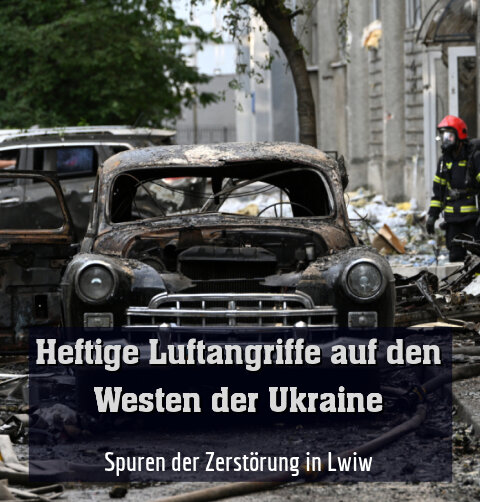 Spuren der Zerstörung in Lwiw