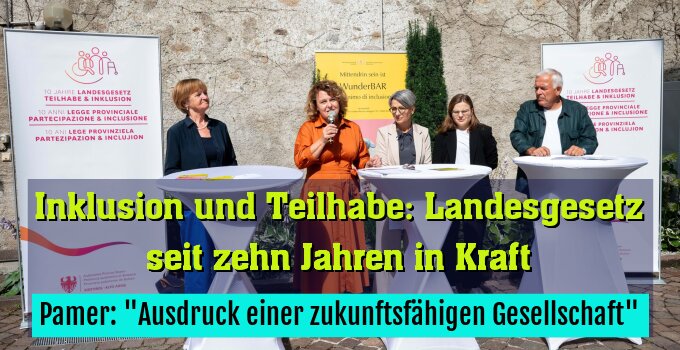 Pamer: "Ausdruck einer zukunftsfähigen Gesellschaft"