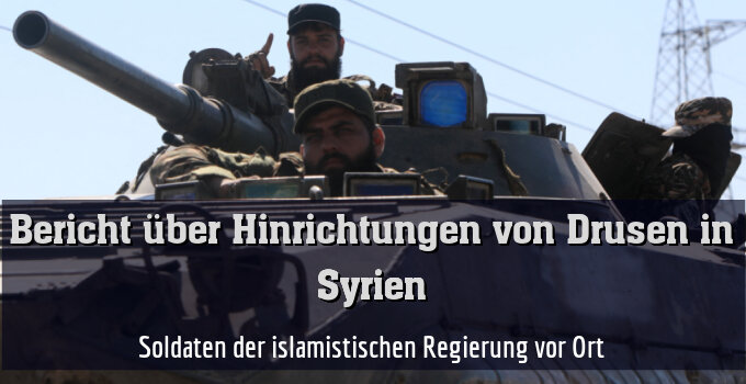 Soldaten der islamistischen Regierung vor Ort