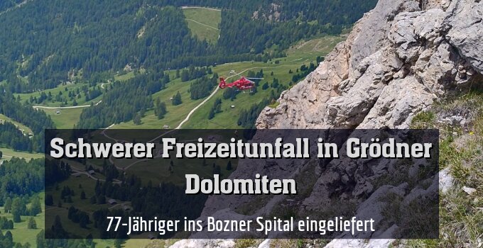 77-Jähriger ins Bozner Spital eingeliefert