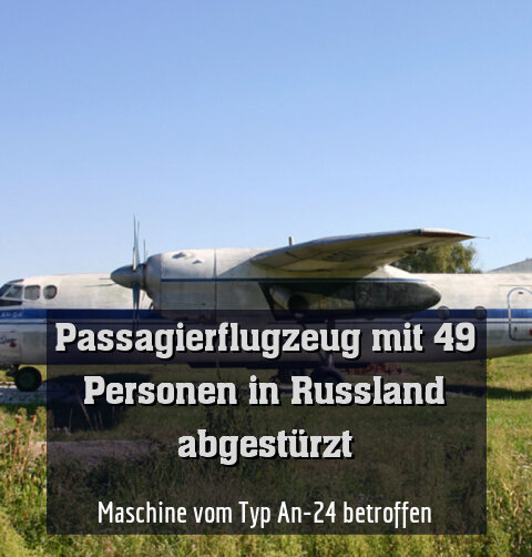Maschine vom Typ An-24 betroffen