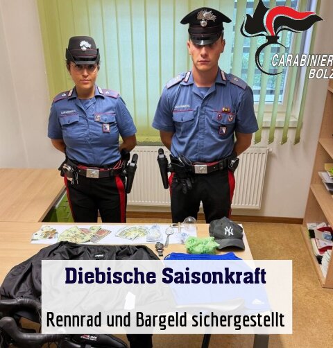 Rennrad und Bargeld sichergestellt