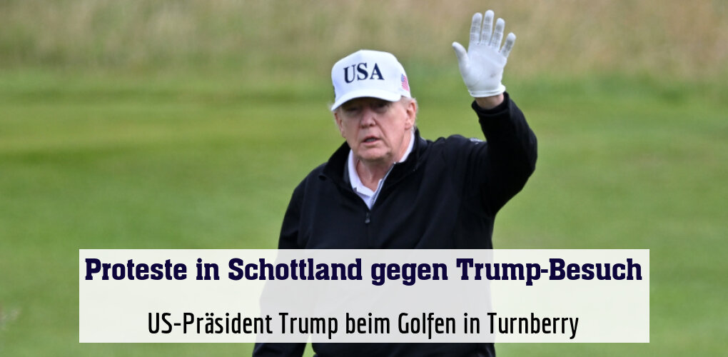 US-Präsident Trump beim Golfen in Turnberry