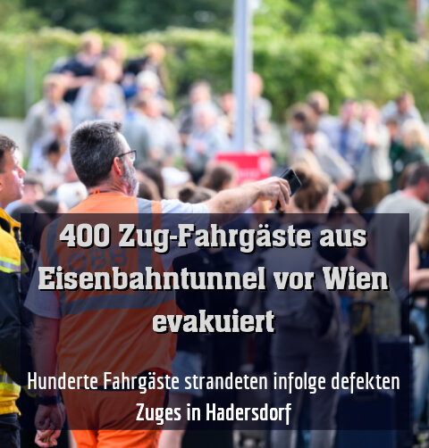 Hunderte Fahrgäste strandeten infolge defekten Zuges in Hadersdorf
