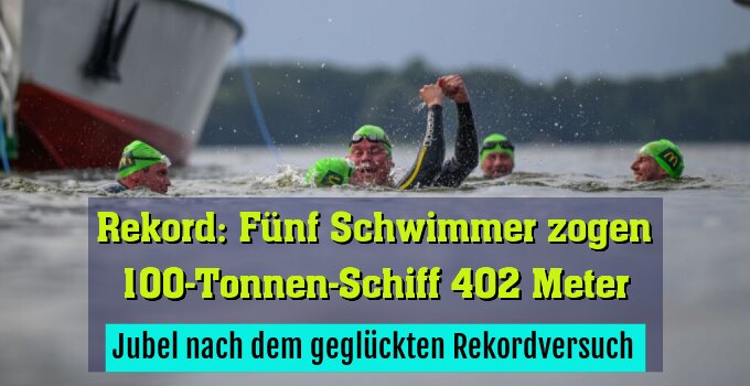 Jubel nach dem geglückten Rekordversuch