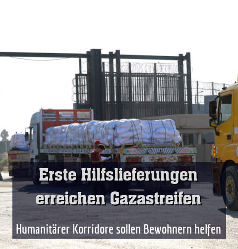 Hilfskonvois auf dem Weg in den Gazastreifen