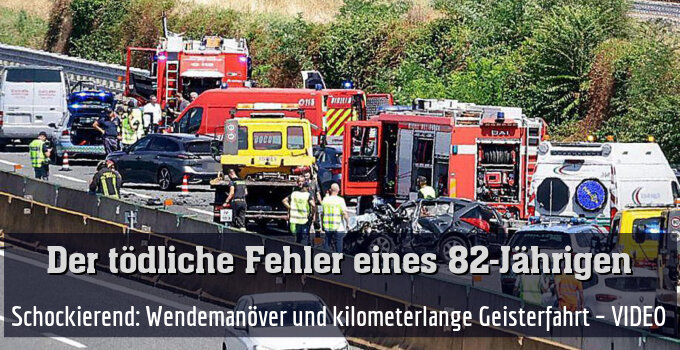 Schockierend: Wendemanöver und kilometerlange Geisterfahrt – VIDEO