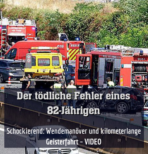 Schockierend: Wendemanöver und kilometerlange Geisterfahrt – VIDEO