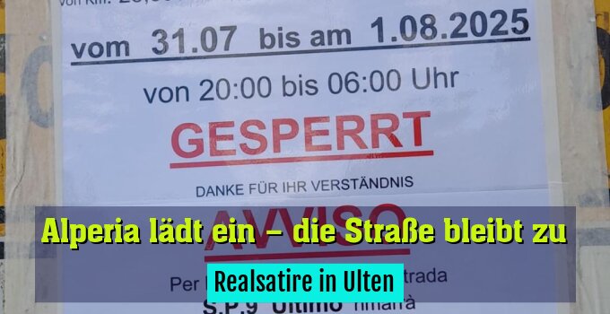 Realsatire in Ulten
