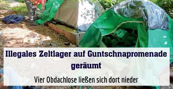 Vier Obdachlose ließen sich dort nieder