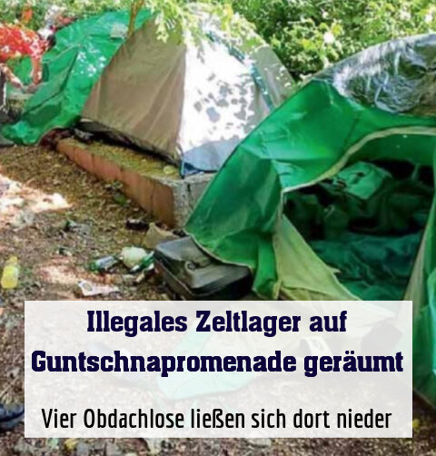 Vier Obdachlose ließen sich dort nieder