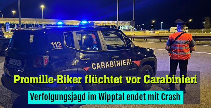 Verfolgungsjagd im Wipptal endet mit Crash
