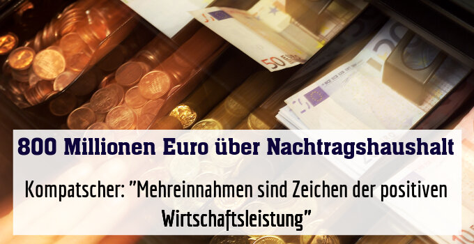 Kompatscher: "Mehreinnahmen sind Zeichen der positiven Wirtschaftsleistung"