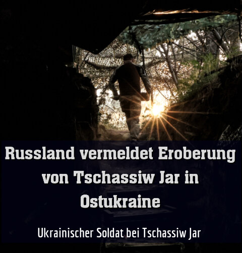 Ukrainischer Soldat bei Tschassiw Jar